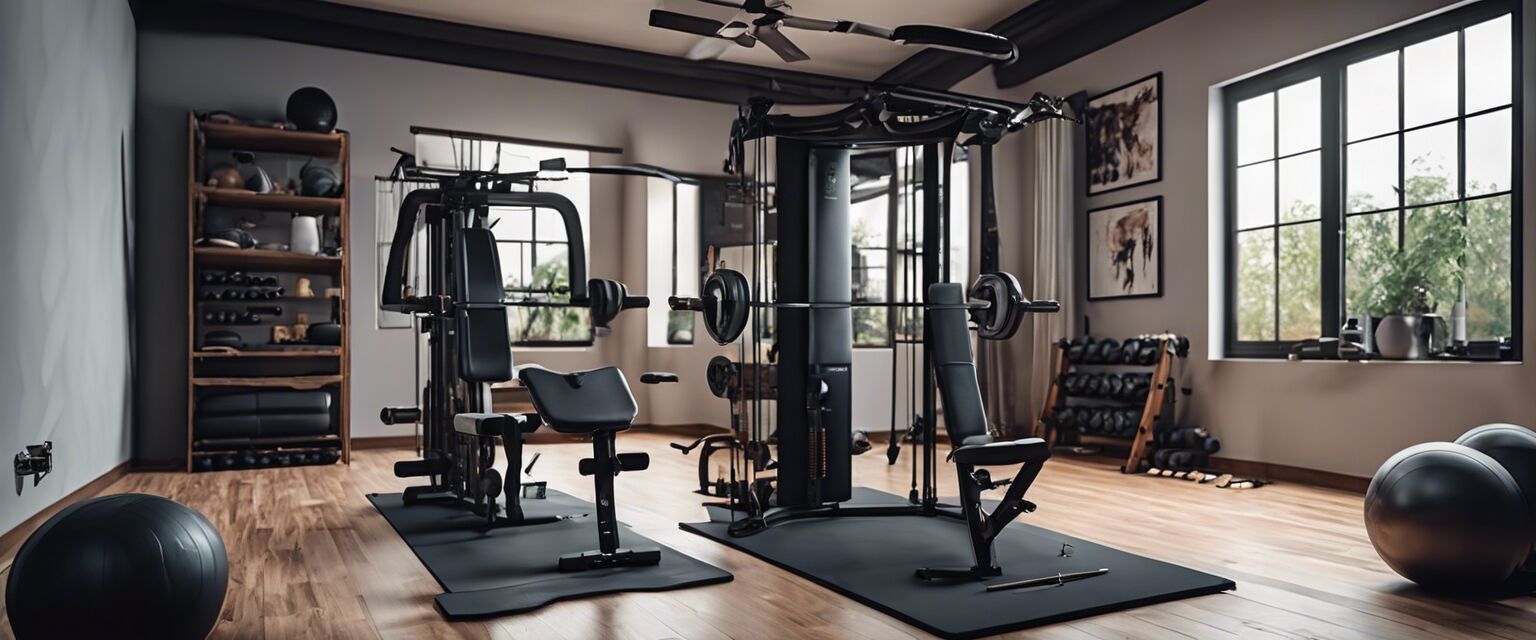 Compact home gym setup