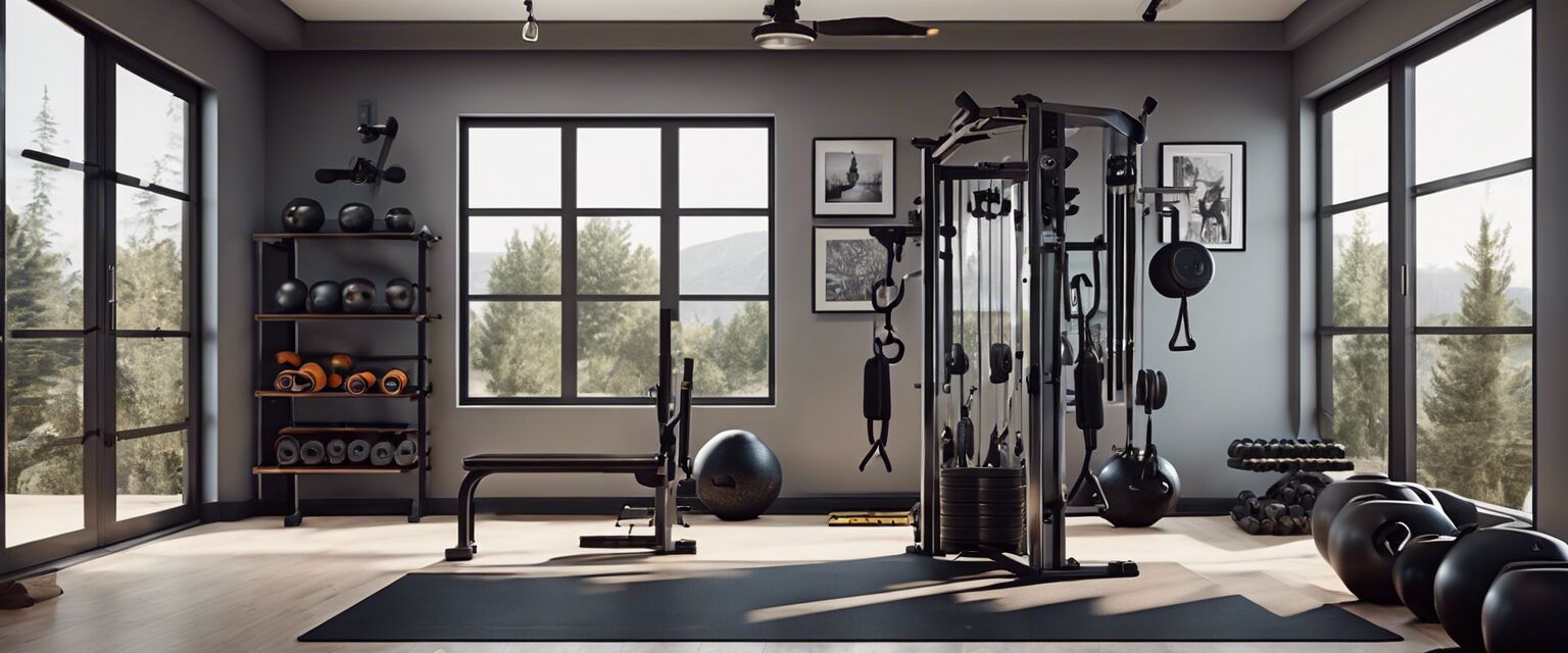 Compact home gym setup