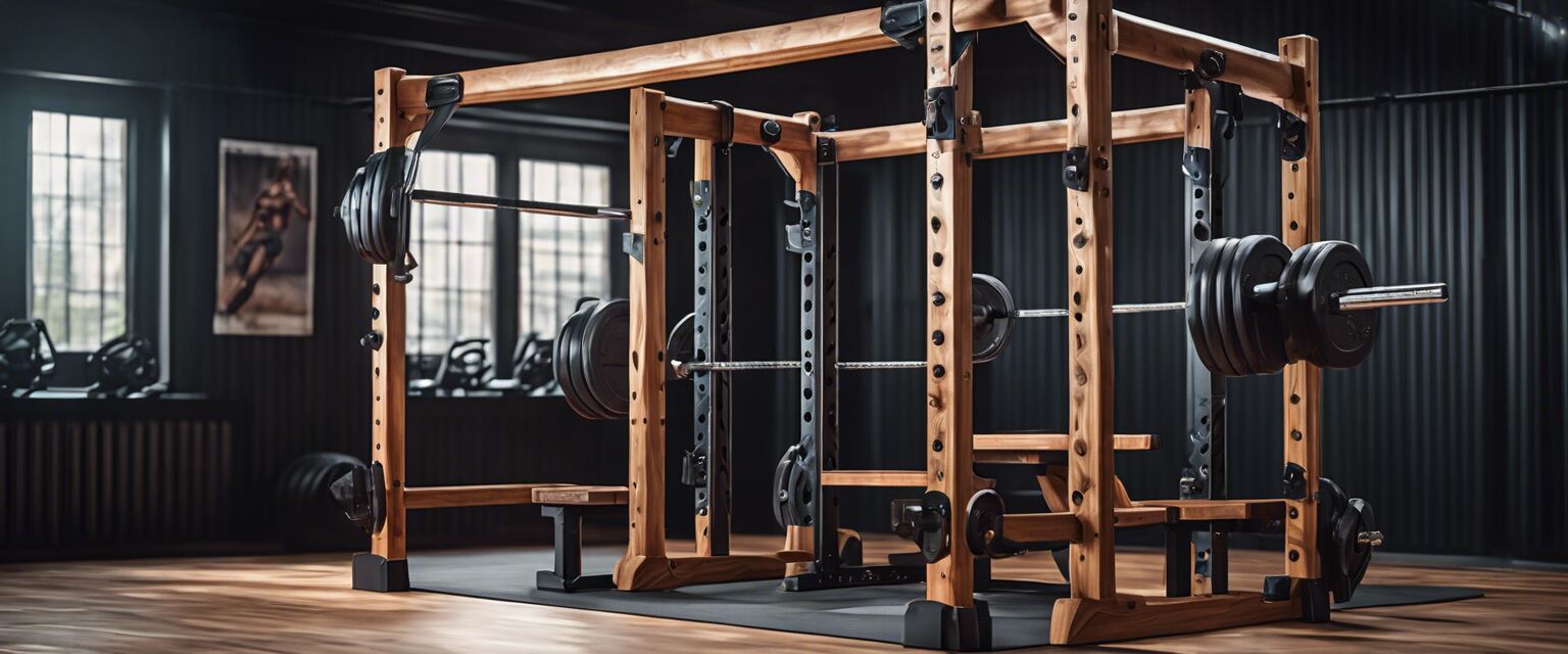 DIY wooden squat rack